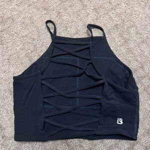 Black Strappy Crop Top